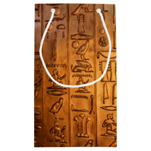 金ゴールドエジプトスクリプト抱き枕 スモールペーパーバッグ (裏面)