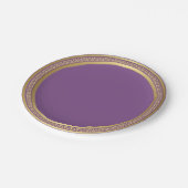 金ゴールドエターナルバンド紙プレート – パープル7" ペーパープレート (アングル)