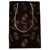 金ゴールドエッグイースターミディアム抱き枕 ミディアムペーパーバッグ (正面)