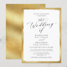 金ゴールドエッジクラシックラグジュア結婚リー付き書道