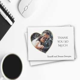 金ゴールドエッジハート結婚フレームの写真ありがとう