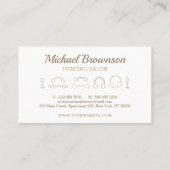 金ゴールドエッセンシャルシグネチャジュエリー体ピアシング 名刺 (裏面)