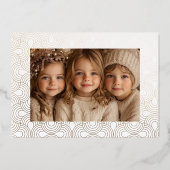 金ゴールドエッチングされた喜びクリスマスカード 箔招待状 (裏面)