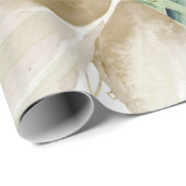 金ゴールドエッチングクリーム水色バラ母音更新 ラッピングペーパー (ロールコーナー)