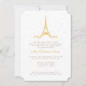 金ゴールドエッフェルタワーアンダーザスターズキンセアニラ 招待状 (正面)