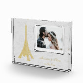 金ゴールドエッフェルタワーダマスウェディングカップル フォトブロック (右)