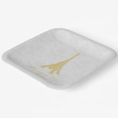 金ゴールドエッフェルタワーダマスクウェディングシャワー ペーパープレート (傾斜あり)