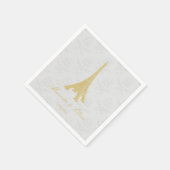 金ゴールドエッフェルタワーダマスクブライダルシャワー スタンダードカクテルナプキン (角)