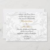 金ゴールドエッフェルタワーパリ結婚式招待状 招待状 (裏面)