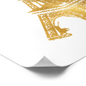 金ゴールドエッフェルタワー ポスター (角)