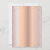 金ゴールドエッフェルタワー、花、バラ金ゴールドキンセアニェラ 招待状 (裏面)