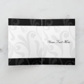 金ゴールドエッフェルフランスのタワー結婚s Thank You サンキューカード (内部)