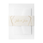 金ゴールドエフェクトジオメトリック、名前の招待ベリーバンド 招待状ベリーバンド (正面例)