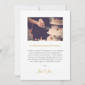 金ゴールドエフェクトパーム結婚リーフ感謝していユーザ サンキューカード (裏面)