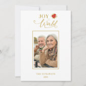 金ゴールドエフェクトミニマリストシックPointsettias写真 (正面)