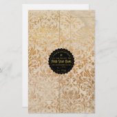 金ゴールドエフエラヴィンテージソープラップ紙- Satin (正面/裏面)