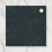 金ゴールドエメラルドグリーンロータスモノグラム結婚ズ フェイバータグ (裏面)