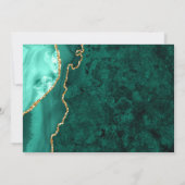 金ゴールドエメラルドRN看護学校卒業パーティー 招待状 (裏面)