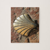 金ゴールドエル・カミーノのシェルサイン,舗装,レオン,スペイン ジグソーパズル (縦)