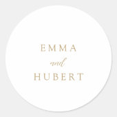 金ゴールドエレガクラシックントウェディング ラウンドシール (正面)