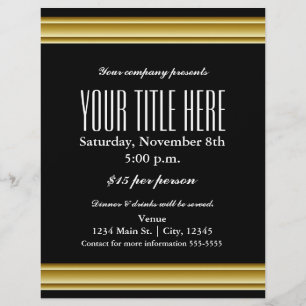 金ゴールドエレガンスグラマーイベントフライヤーポスター チラシ