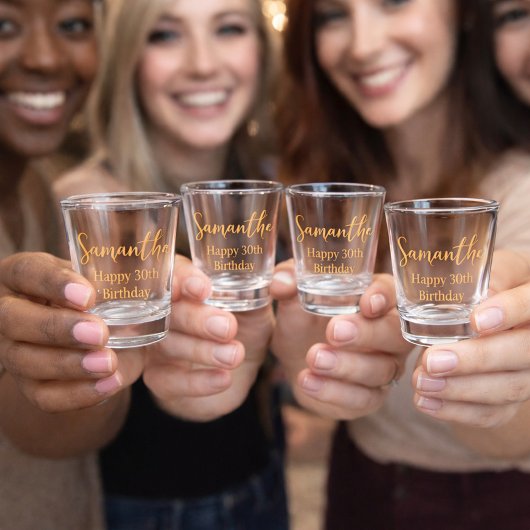 金ゴールドエレガンスハッピー30歳 ショットグラス