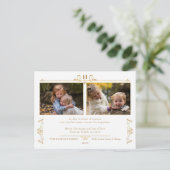 金ゴールドエレガンスフォーマルツーフォト ポストカード (スタンド正面)