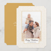 金ゴールドエレガンスメリークリスマスフォトモダンカード シーズンカード (正面/裏面)