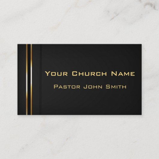 金ゴールドエレガンス2チャーチパストクラシー 名刺 (正面)