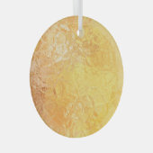 金ゴールドエレガンス:抽象芸術ラグジュアリー背景 ガラスオーナメント (正面右)