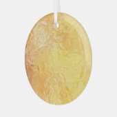 金ゴールドエレガンス:抽象芸術ラグジュアリー背景 ガラスオーナメント (正面左)