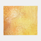 金ゴールドエレガンス:抽象芸術ラグジュアリー背景 フリースブランケット (正面(横))