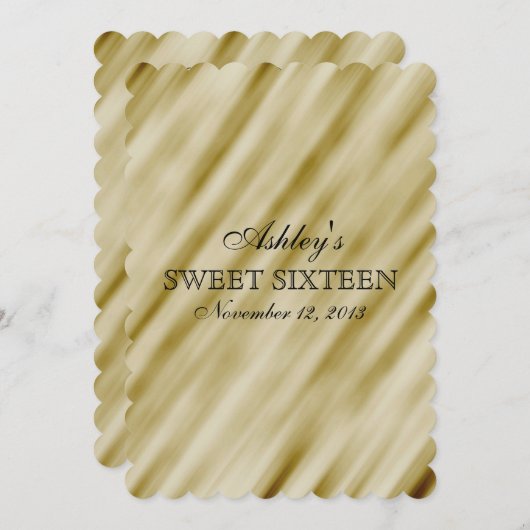 金ゴールドエレガンス 招待状 (正面/裏面)