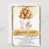 金ゴールドエレガンス、sweet sixteen招待 招待状 (正面)