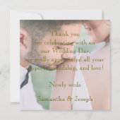 金ゴールドエレガントあり結婚がとう 招待状 (裏面)