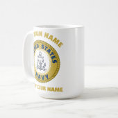 金ゴールドエレガントいかり航海のキャプテンが夏を沸かす コーヒーマグカップ (正面左)