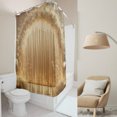 金ゴールドエレガントお祝いアーチラグジュアリー結婚ズギフト シャワーカーテン