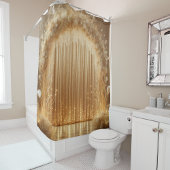 金ゴールドエレガントお祝いアーチラグジュアリー結婚ズギフト シャワーカーテン