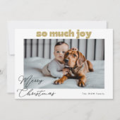 金ゴールドエレガントが楽しいクリスマスの写真 シーズンカード (正面)