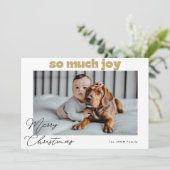 金ゴールドエレガントが楽しいクリスマスの写真 シーズンカード (スタンド正面)