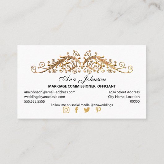 金ゴールドエレガントが黒いグローを旋回 名刺 (裏面)