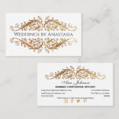 金ゴールドエレガントが黒いグローを旋回 名刺 (正面/裏面)