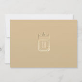 金ゴールドエレガントとエメラルドグリーン結婚式招待状 招待状 (裏面)