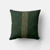 金ゴールドエレガントとグリーンクローバーブルック クッション (裏面)