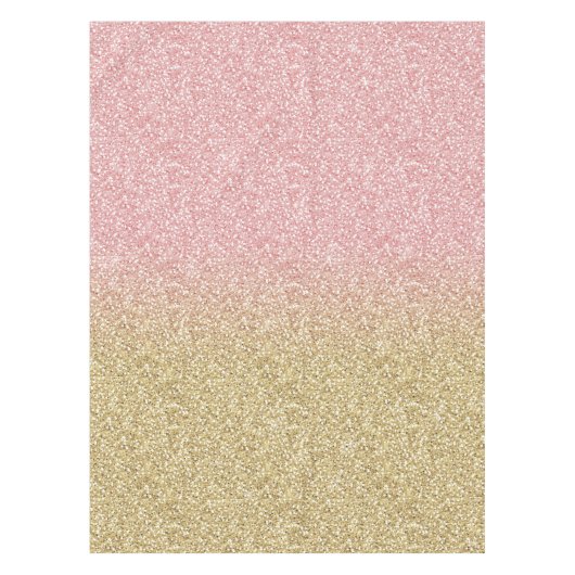 金ゴールドエレガントとバラの金ゴールドグリッターの輝き テーブルクロス (正面)