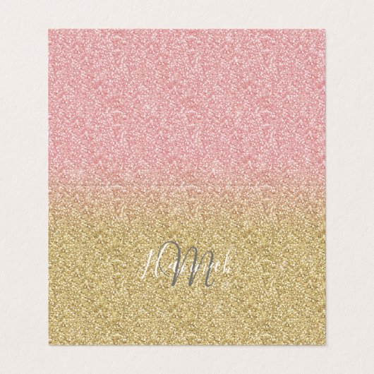 金ゴールドエレガントとバラの金ゴールドグリッターの輝き 名刺 (外部フラット)