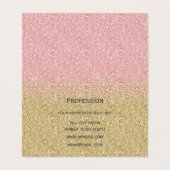 金ゴールドエレガントとバラの金ゴールドグリッターの輝き 名刺 (内部フラット)