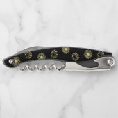 金ゴールドエレガントとブラックフラミンゴアートモノグラム ソムリエナイフ (裏面)