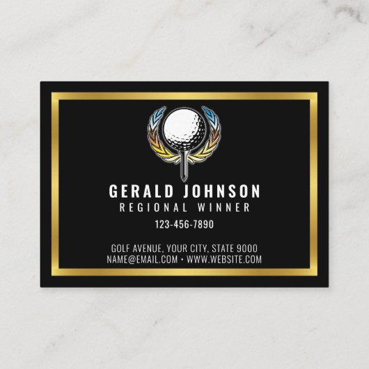 金ゴールドエレガントとブラックミニマリストの名刺 名刺 (裏面)