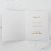 金ゴールドエレガントとホワイトシック大人ハッピーハローウィン カード (内部)